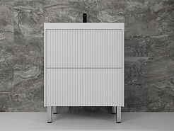 Style Line Мебель для ванной Стокгольм 70 белый рифленый софт – фотография-3